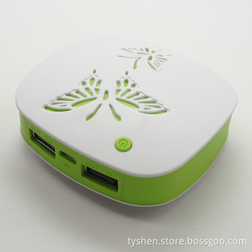 Butterfly Power Bank Green Color 3000-5200 mAh (YD30)